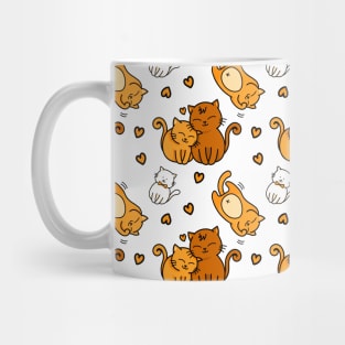 Cheeky Witch® Cute Orange Cats Pattern Cat Lovers Mug